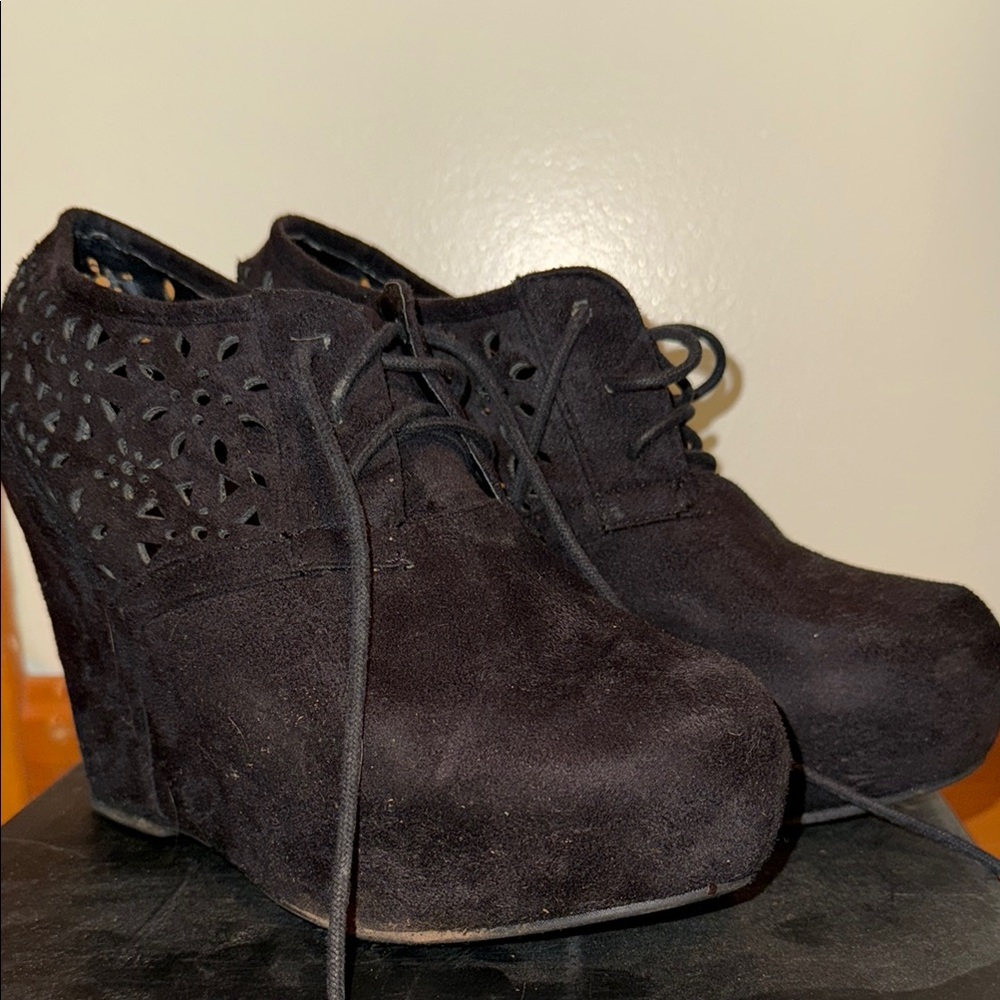 Elegant Black Women's Wedge Shoes